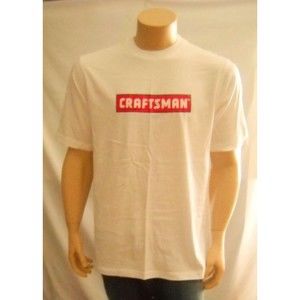 CRAFTSMAN T Shirt Large White Sears Tools Carpentry Teflon Protected COTTON